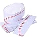 WILLBOND 20 Pack 3.2 Inch Disposable Paper Chef Hat Set Adjustable Kitchen Cooking Chef Cap for Food Restaurants, Home Kitchen, School, Classes, Catering Equipment or Birthday Party Red and White