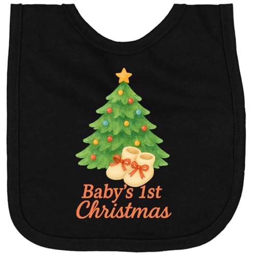 inktastic Baby's 1st Christmas Celebration Newborn Bib