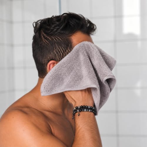 Image of Kanso 450 GSM Japanese Cotton Towel Set (Fog Grey, 3 Piece)