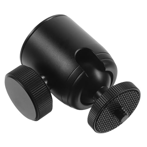 Mikikit Camera Gimbal Camera Head Mount Tripod Heads Camera Mount Adapter Rotatable Camera Adapter Light Stand Adapter Camera Tripod Bracket Tripod Ball Head Mount Black Aluminum Alloy