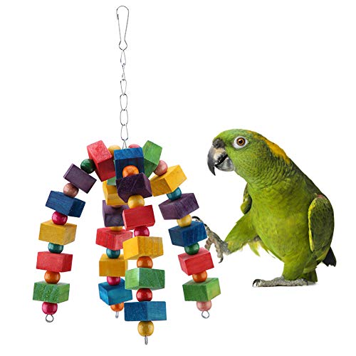 BOROCO Parrot Toy Bird Chewing Toys Hanging Parrort Toy Playing Toy with Hanger - Image 4