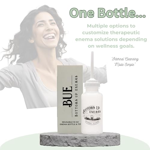 Image of BUE Reusable Enema Bottle -10oz BPA-Free. Bottoms Up Enemas