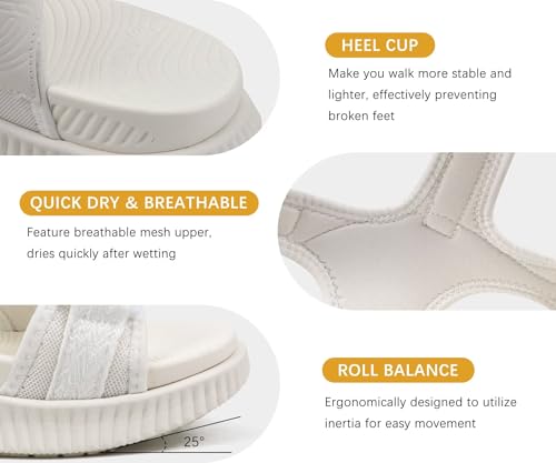 Image of KuaiLu Womens Orthopedic Walking Sandals with Comfortable Arch Support Plantar Fasciitis Relief Summer Outdoor Hiking Sport Recovery Adjustable Strap Athletic Chunky Cushion Shoes