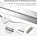 2 Pack Heavy Duty Piano Hinge 16 Inch x 2 Inch Width, 0.047'' Thick Stainless Steel Continuous & Piano Hinge for Cabinet, Door, Toolbox, Wooden Box, Metal Plate, Furniture, Industrial Project