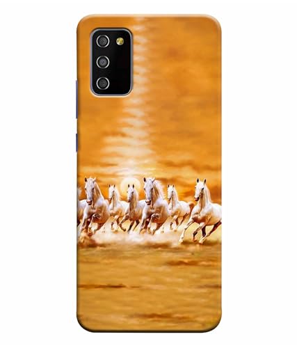 Image of Horse Running Painting Printed Hard Back Case Cover Compatible for Samsung Galaxy M11 / Samsung Galaxy A11 (Multicolor) - D1667