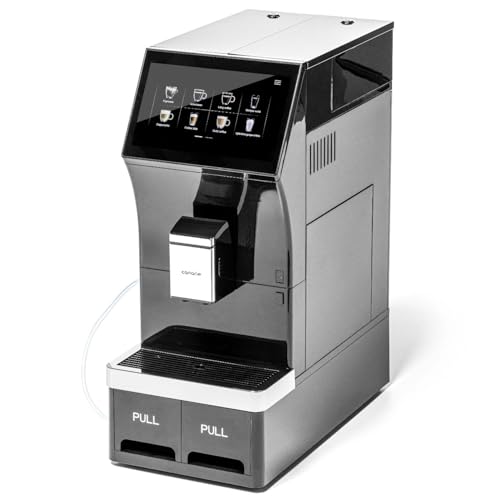 Forgast Canario Cafe CC701 Cafetera Totalmente Automática, Cafetera Profesional, Pantalla Táctil, Espumador de Leche Automático, Alto Rendimiento, para Bares, Restaurantes y Oficinas