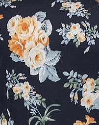 Women's Navy Blue Floral Print Maxi Dress, Short Sleeve Round Neck Party Dress, Flowy Summer Casual Dress for Women - Image 7