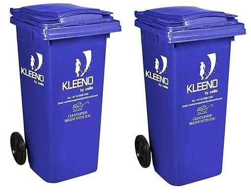Cello Garbage Dustbin with Wheel 120 Ltr .