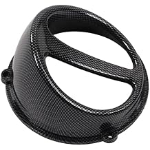 Motorcycle Air Scoop Cover, ABS Material Carbon Fiber Style Motorcycle Engine Cooling Fan Cover Replacement for GY6 125cc 150cc 152QMI 157QMJ