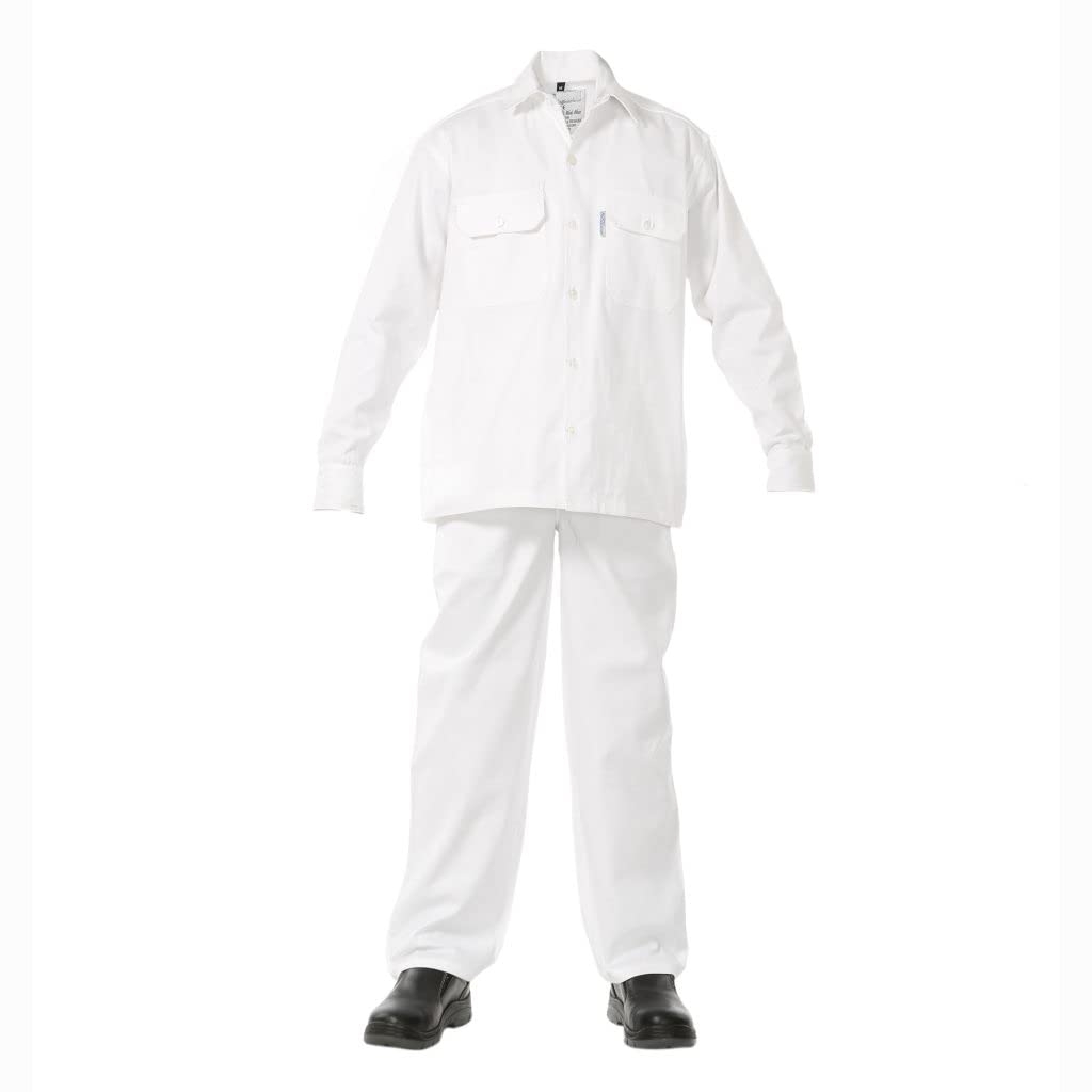 PROLIFE Mens Cotton Industrial Workwear Shirt Pant Combo (Shirt = 40 Pant = 32, White) (B0BSGLPTVN) Amazon Price History, Amazon Price Tracker