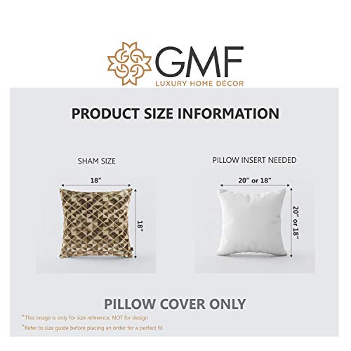 Image of GM Luxury Home Decor Printed Velvet Square Cushion Cover with Zipper - Luxurious Soft Decorative Square Pillow Cover for Living Room, Bedroom, Home Decor (Size: 16 inch x 16 inch)