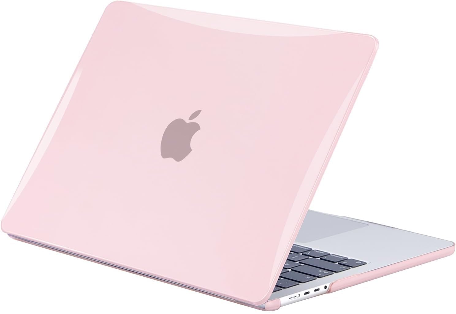 EooCoo Case Compatible with MacBook Pro 14 inch M5 2026 2025-2021 M4 M3 M2 M1 Pro/Max Chip, Crystal Clear Hard Shell, Easy to Install, Sturdy Laptop Protective Cover Case - Cute Crystal Pink MacBook Pro 14" Crystal Pink