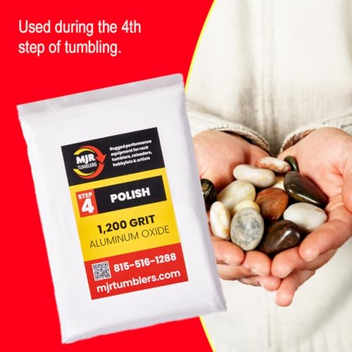 MJR Tumblers 2 LB Polish 1200 Aluminum Oxide Rock Refill Grit Abrasive Media Final Step USA