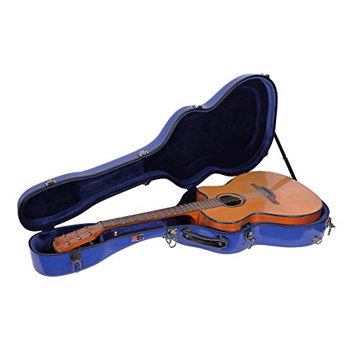 Image of Crossrock Deluxe Fiberglass Case for OM, Martin 000 Guitars(CRF2020OMNVBL)