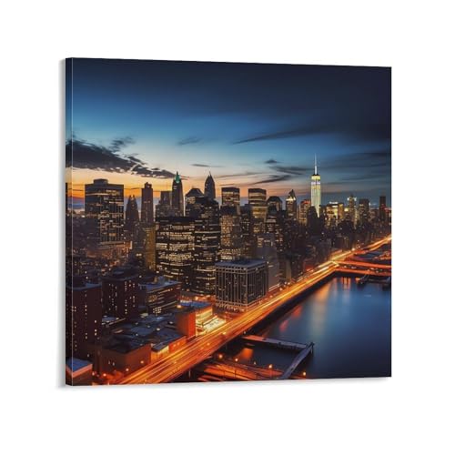 Toile murale New York 60x60 cm pour habiller un salon vide