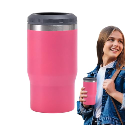Eoixuqba Taca de café de viaje, vaso de café aislado - Taza de refrigerador de acero inoxidable a prueba de fugas de 14oz con tapa - Frasco de viaje, accesorios para beber, taza de aislamiento de