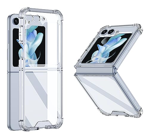Image of BOUNCEBACK Transparent Shockproof Case /Cover for Samsung Galaxy Z Flip5 / Galaxy Flip 5 Case Cover - (Clear | Rubber)