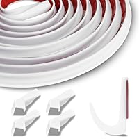J Shape RV-Regenrinne 12M mit 4 Regenabläufen, Dachrinnen für Wohnmobil, Auto, Van & LKW, 12MM PVC Dach-Regenumleitungsstreifen Selbstklebend mit 3M Klebeband (Weiß)