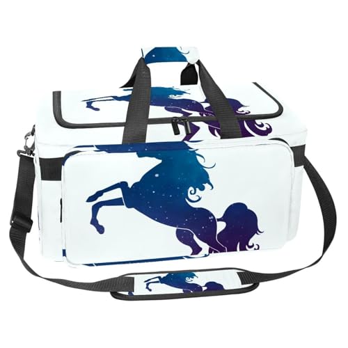 Sac de sport 30L bleu spatial avec organiseur pour entraînement et voyage