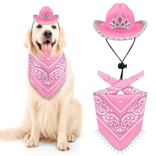 Disfraz de vaquero rosa para perro Sanwuta Halloween