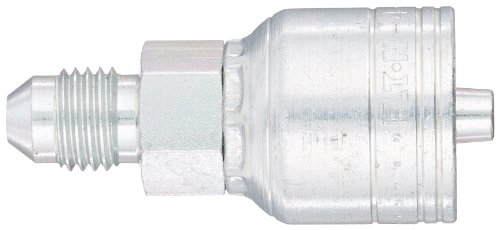 Image of Aeroquip 1AA4MJ4 Carbon Steel Global TTC (Thru the Cover) Crimp Hose Fitting Male SAE, Straight, 1 /4 inch Hose ID, 7 /16 inch - 20 Thread