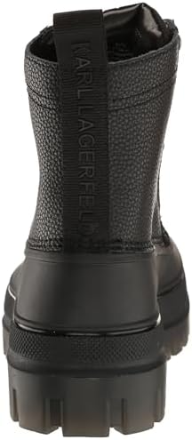 Karl Lagerfeld Paris Men's Mid Height Performance Polar Fleece Lining & Translucent Sole Boot Combat, Black, 10 | Image 2