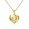 18k Gold Heart Jewelry Necklace for Women, Solid Gold Chain and Pendant Necklace for Her, Anniversary Jewelry Present…