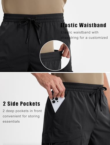 Image of Libin Men's Shorts Casual All Day Comfy Quick Dry Lightweight Cargo Hiking Shorts Breathable Outdoor Sports Travel
