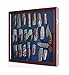 Knife Display Case Wall Shadow Box for Hunting Pocket Swiss Army Knives Display, Cherry Finish (KC04-CH)