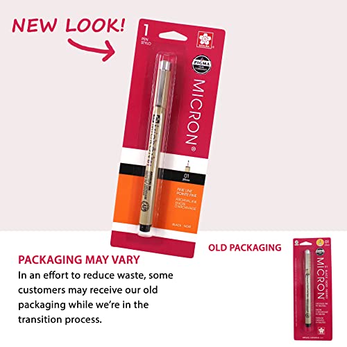 Sakura 30181 Pigma Micron Blister Card 01 Ink Pen, 0.25-mm, Black - Image 9