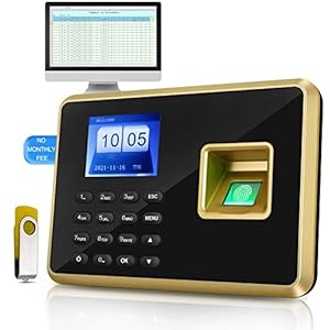 Elebinke Clocking in Machine for Small Business,Fingerprint Time Clock,Office Punch Clock,No Monthly Fee Automatic…