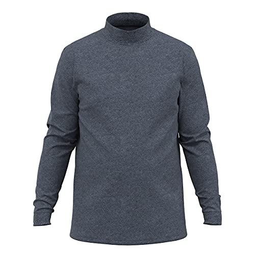Maks Interlock ニット モック タートルネック スーパーソフト 100%コーマ綿 スキー カジュアル プルオーバー トップ US サイズ: X-Large カラー: グレーの商品画像（Amazon）