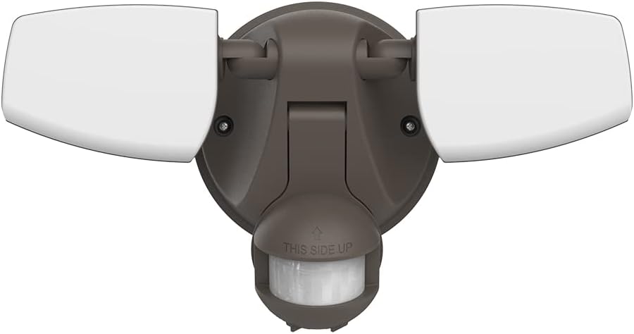 HALO Outdoor LED Flood & Security Light – Motion Activated Dusk to Dawn 2372 Lumens Bronze (ESF2A4MB)
