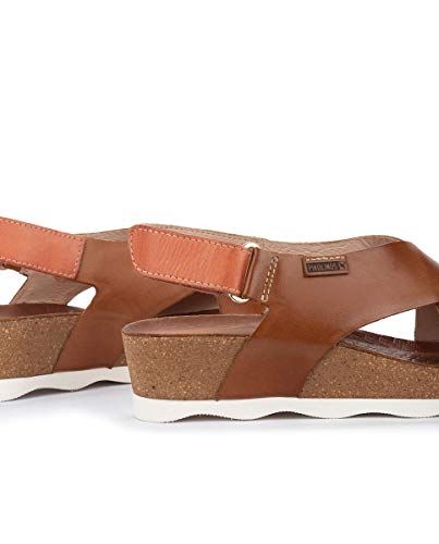 PIKOLINOS Wedge Sandals Leather Mahon for Woman Brandy4