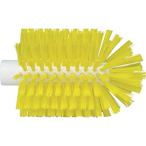 Brosse à tube rigide Vikan 5380-103-6 jaune en polyester pour conduit et tuyau
