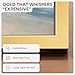 Homeforia 24x32 Poster Frame Gold, High End Metal 24 x 32 Large Picture Frames with Mat 20 by 28 for Photo, 24x32 Gold Frame Matted to 20x28 inch Print, 32x24 Frame, Tempered Glass, Wall Kit, Set of 1