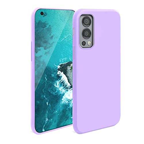 Image of LIRAMARK Liquid Silicone Soft Back Cover Case for OnePlus Nord 2 5G (Purple)