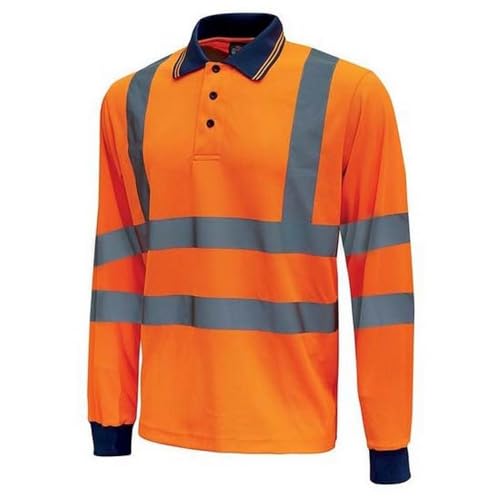 Polo haute visibilité orange fluo U-Power HL199OF-L anti transpiration