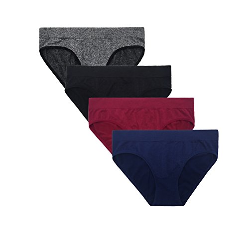 SHEKINI Mujer Suave Bragas Ropa Interior Hipsters Inconsútil Slips Pantalón(L,Color C1) Cover