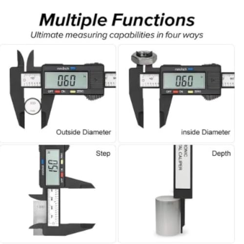 Paquímetro Digital Profissional Tela LCD Medição Precisao 150mm com Estojo feito em Metal e Plastico