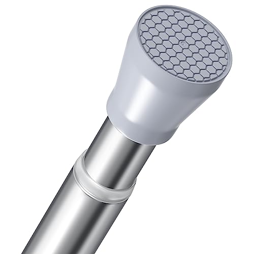 Image of Tension Curtain Rod silver 1PCS Tension Rods for Windows 30 to 64 Inch Spring Curtain Rod Adjustable Tension Rod Tension Curtain Rod of Bathroom Window Curtain Rod Non Slip