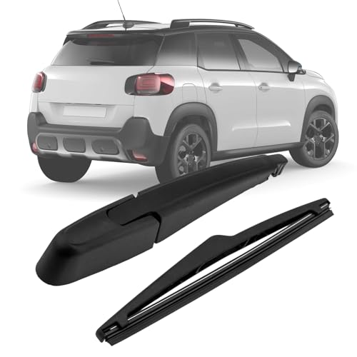 Bras D'essuie-glace Arrière Compatible avec Citroen C3 Aircross II A88 2017-2024, Essuie-glace Arrière et Bras, Kit de Balai D'essuie-glace de Voiture étanche YQ00056380 YQ00056480