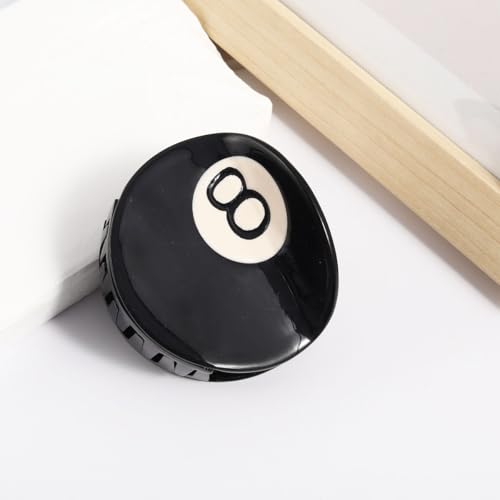 Personfun H523 Black 8 Ball Golf Club Hair Claw Clip For Women, 5.4Cm/2.12 Inches, Acetate Hair Claw thumb #6