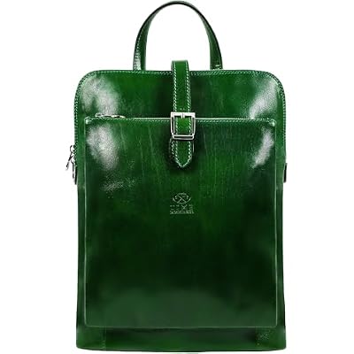 Time Resistance Zaino Borsa Donna in Vera Pelle Made in Italy – Borsa Trasformabile in Zaino da Portare a Spalla o a Zainetto – Zaino in Pelle Donna con Fibbia e Cerniere