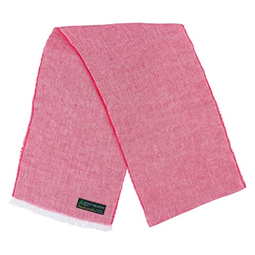 Biddy Murphy Imported Irish Linen Scarf, Long, Soft Feel, Herringbone Weave, 94"x11" Inches, Woven in Donegal2