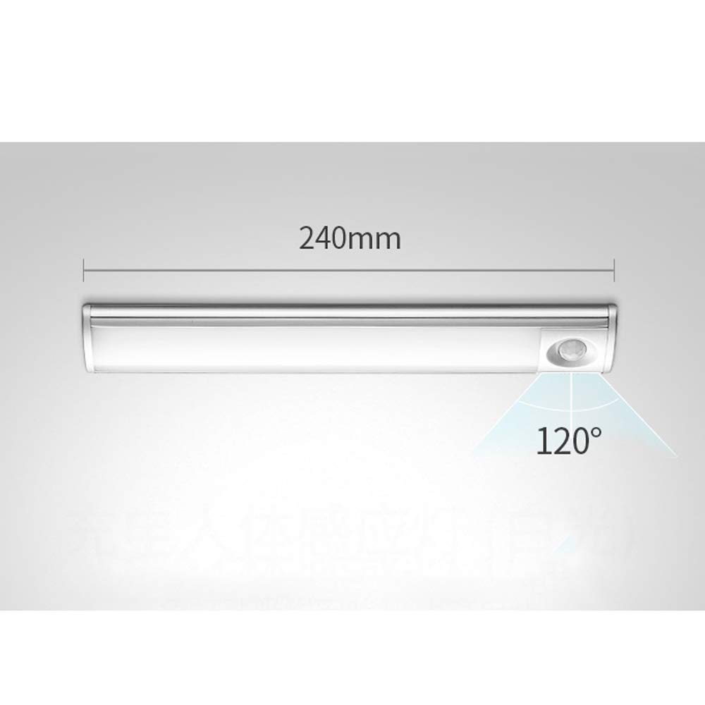 Lampade a Specchio da Bagno Lampade a Specchio Led Fari Ricaricabili a Induzione Trucco Specchio Bagno Wireless Punzonatura Senza Fili per il Bagno Staccabile Luci Della Parete Leggera/White