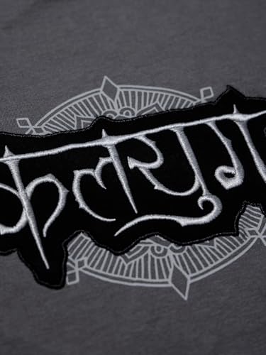 Image of The Souled Store Originals : Kalyuga Oversized T-Shirt for Men Boys Cotton Casual Half Sleeves Baggy Loose Fit Drop Shoulder Round Neck Grey