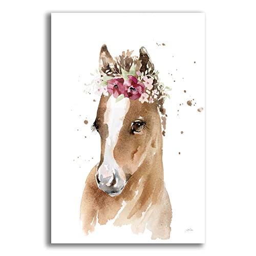 Epic Art 'Floral Pony' by Katrina Pete, Acrylic Glass Wall Art, 12'x16'