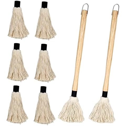 2pcs BBQ Basting Mop Set with Replacement Heads Cover