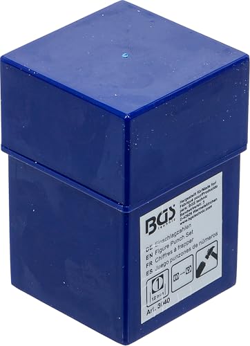 BGS 3040 Chiffres à frapper 12 mm pour marquage de numéros de série